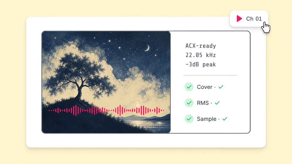 Multi-character fiction audiobooks. Fliki Audiobooks for Self-published fiction.