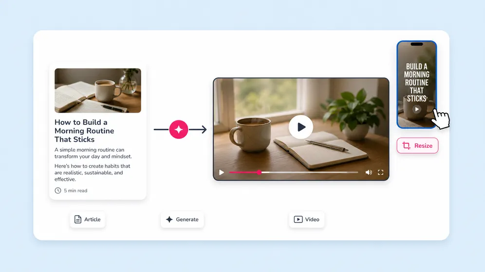 Repurpose newsletters and podcast show notes into video. Fliki Blog to video for Newsletter & podcast.