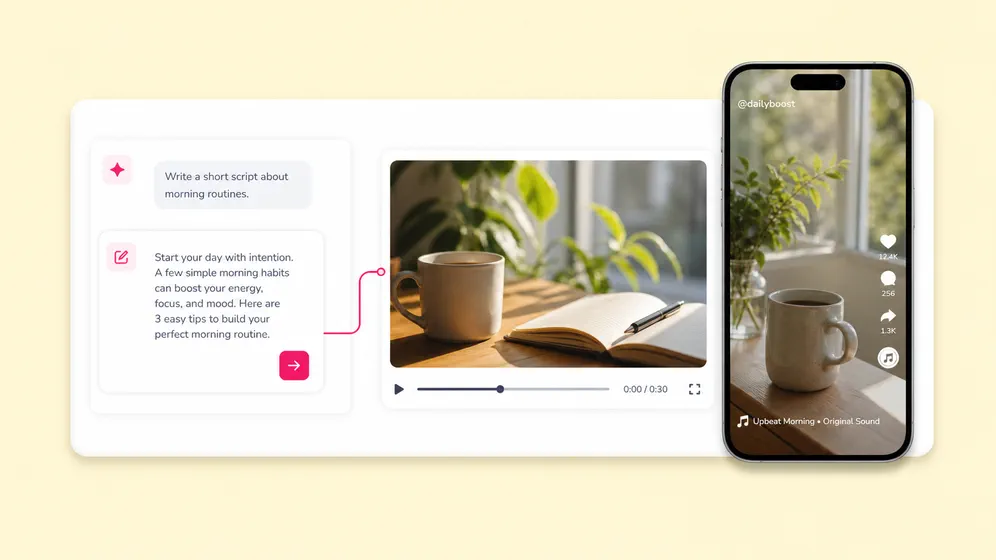TikTok, Reels, and Shorts from ChatGPT prompts. Fliki ChatGPT video generator for Social shorts.