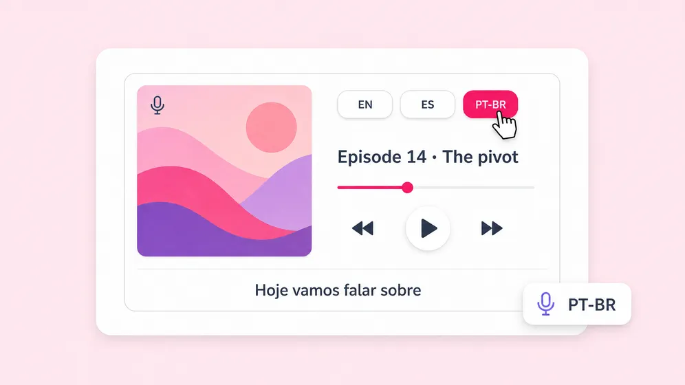Podcast episodes translated for global audiences. Fliki Translation for Podcasts.