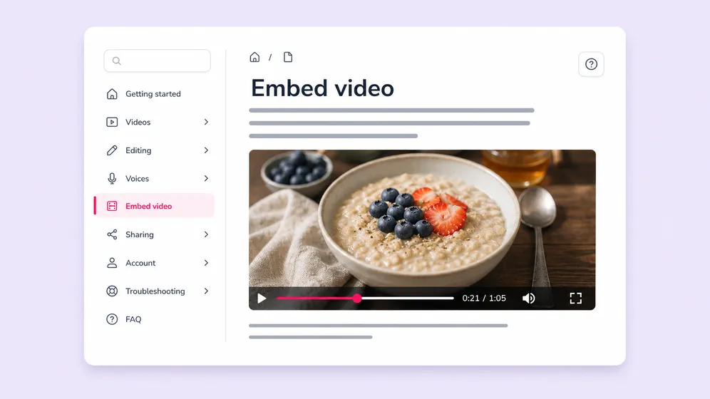Internal training and announcement embeds. Fliki Video Embed for Internal docs.