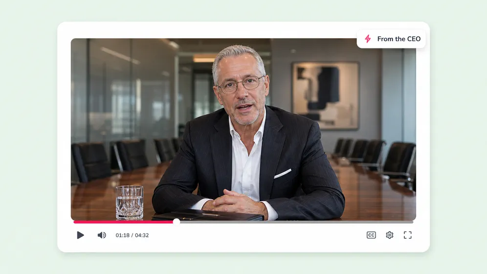 AI company update videos from the CEO. Fliki Internal Communication for Company updates.