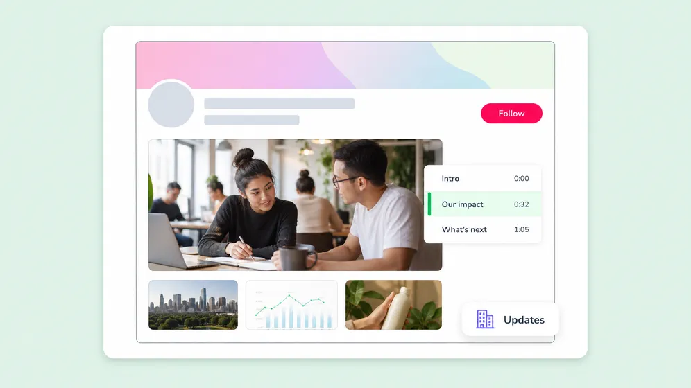 LinkedIn Company Page video posts. Fliki LinkedIn for Company page.