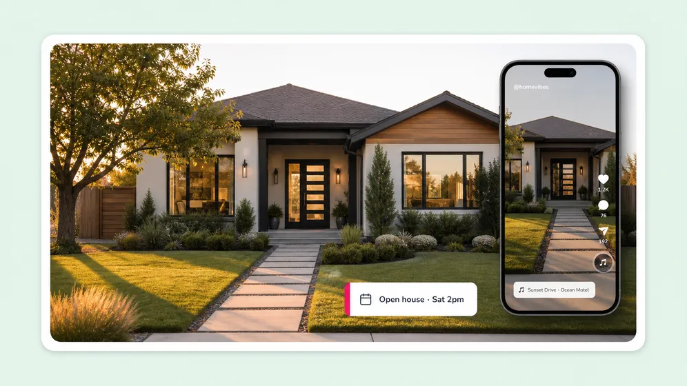 Instagram Reels and open-house teaser videos. Fliki Real estate video maker for Listing reels & open house.