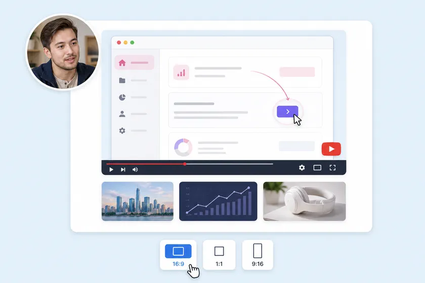 YouTube videos and Shorts from desktop captures. Fliki Screen recorder for YouTube content.