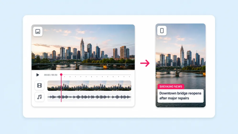 Daily news shorts from CMS feeds. Fliki Templates for News & publishers.