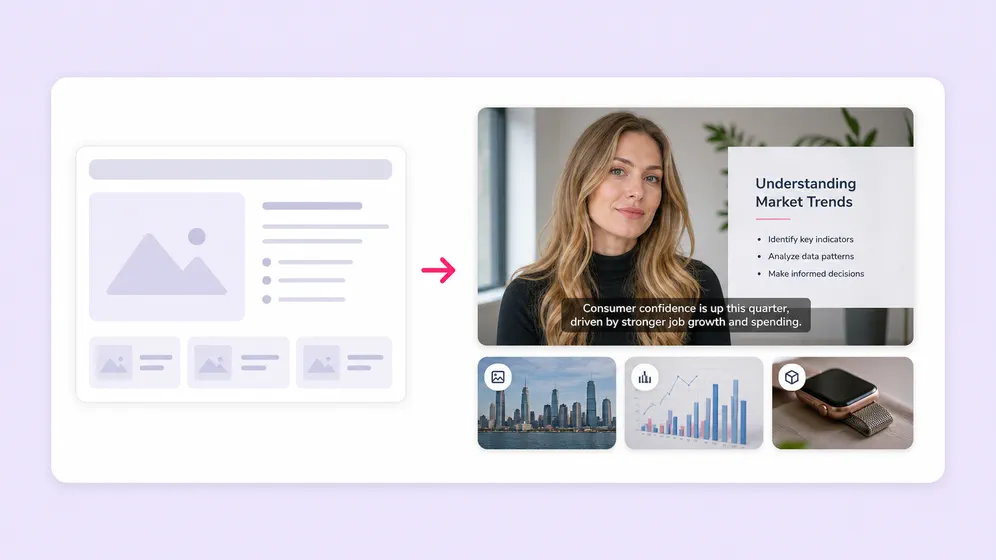 Course modules and training videos. Fliki Templates for Training & L&D.