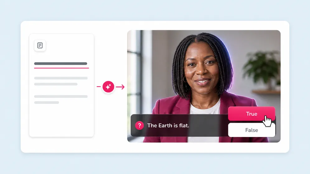 Quiz videos for L&D and certifications. Fliki Video quiz maker for Compliance & onboarding.