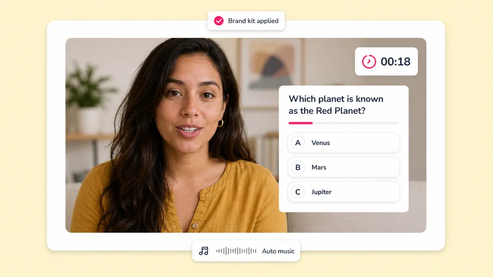 Quiz-gated funnels for email and demo capture. Fliki Video quiz maker for Lead magnets.