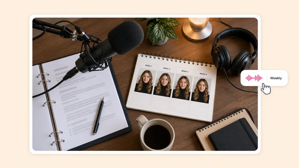 Same-voice podcast hosting in every episode. Fliki Voice cloning for Podcast consistency.