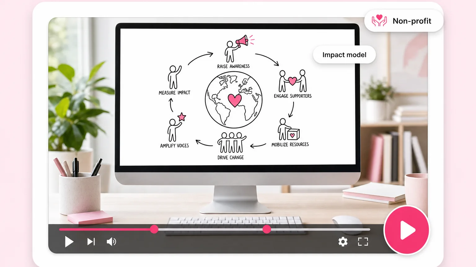 Non-profit and advocacy explainers. Fliki Whiteboard animation maker for Non-profit.