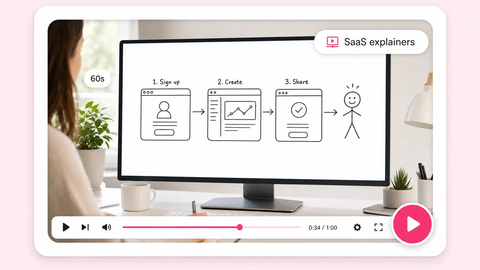 SaaS how-it-works videos. Fliki Whiteboard animation maker for SaaS explainers.