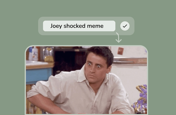 Illustration showing search for joey surprised meme