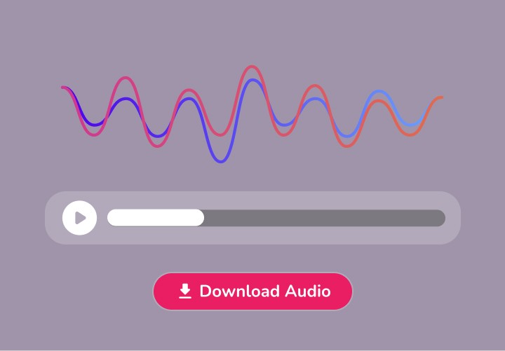 Downloadable audio file generated through AI voice cloning technology