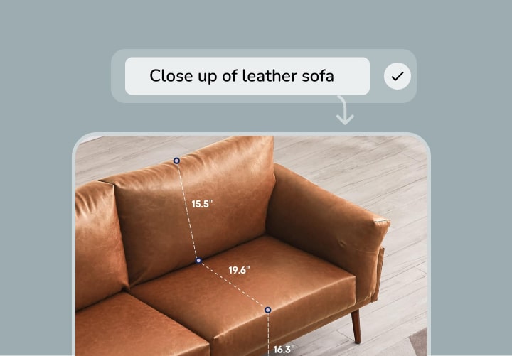 High quality visual of a leather sofa for product video