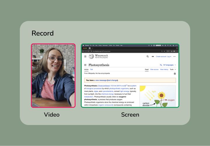 Access recording options in Fliki’s online screen recorder